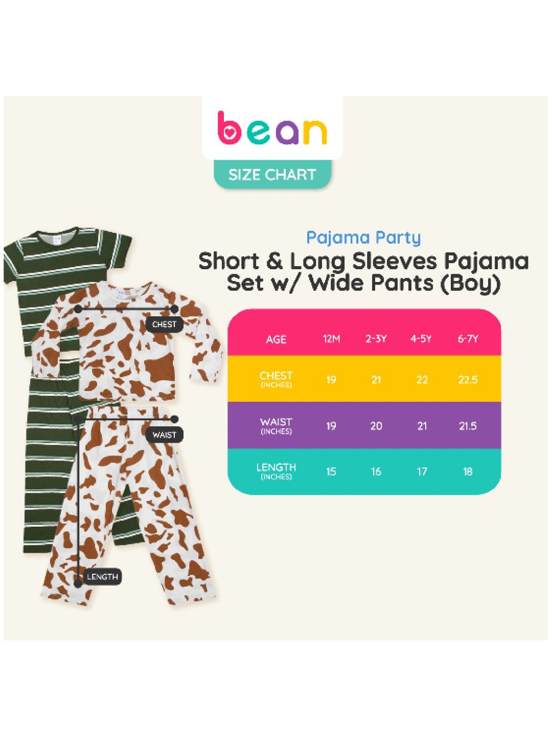 bean fashion Longsleeves Pajama Set Cow Print (Black- Image 4)