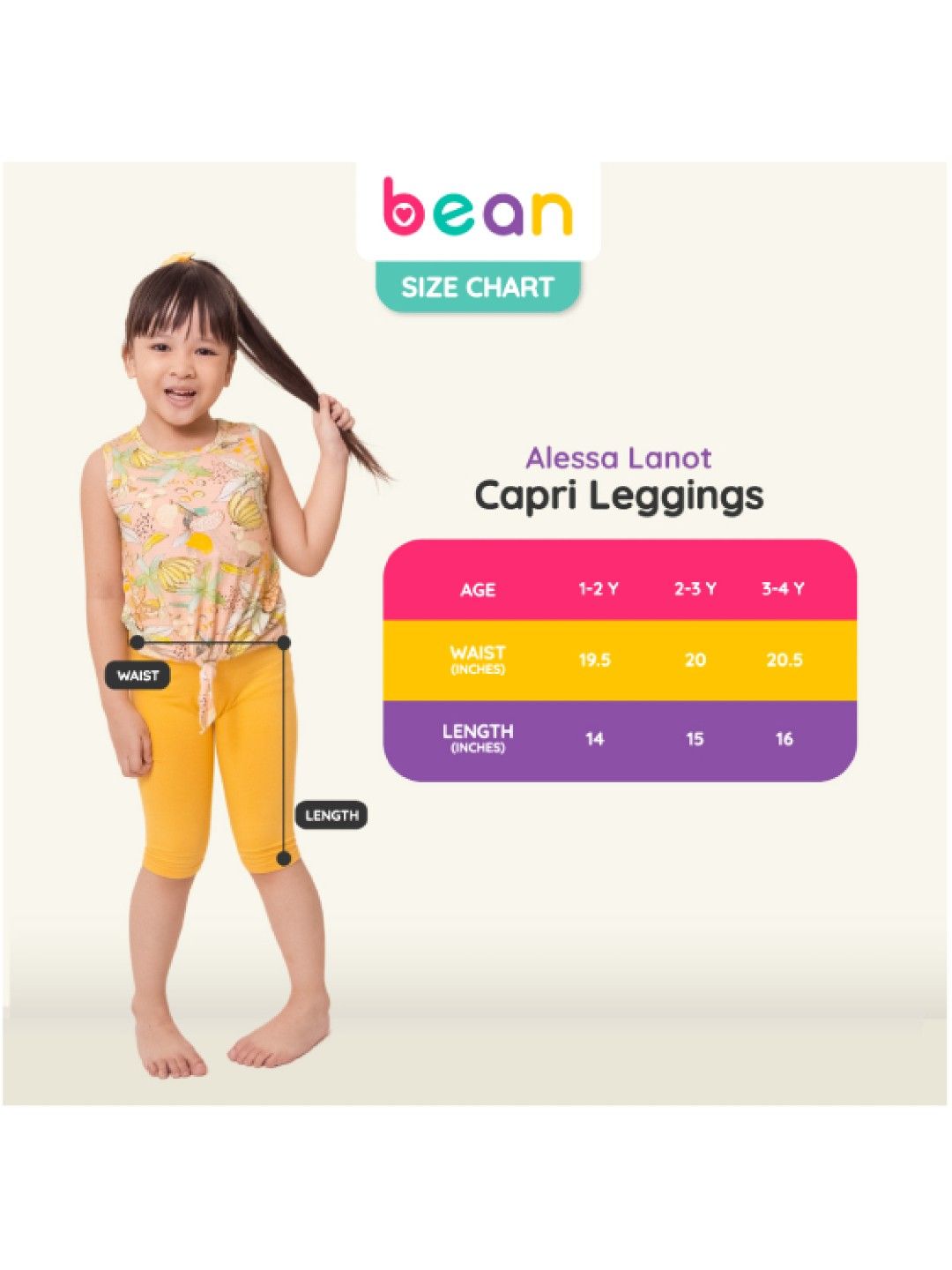 bean fashion Alessa Lanot Playwear Saging Swirl Sleeveless with Printed Capri Leggings (Multicolor- Image 4)