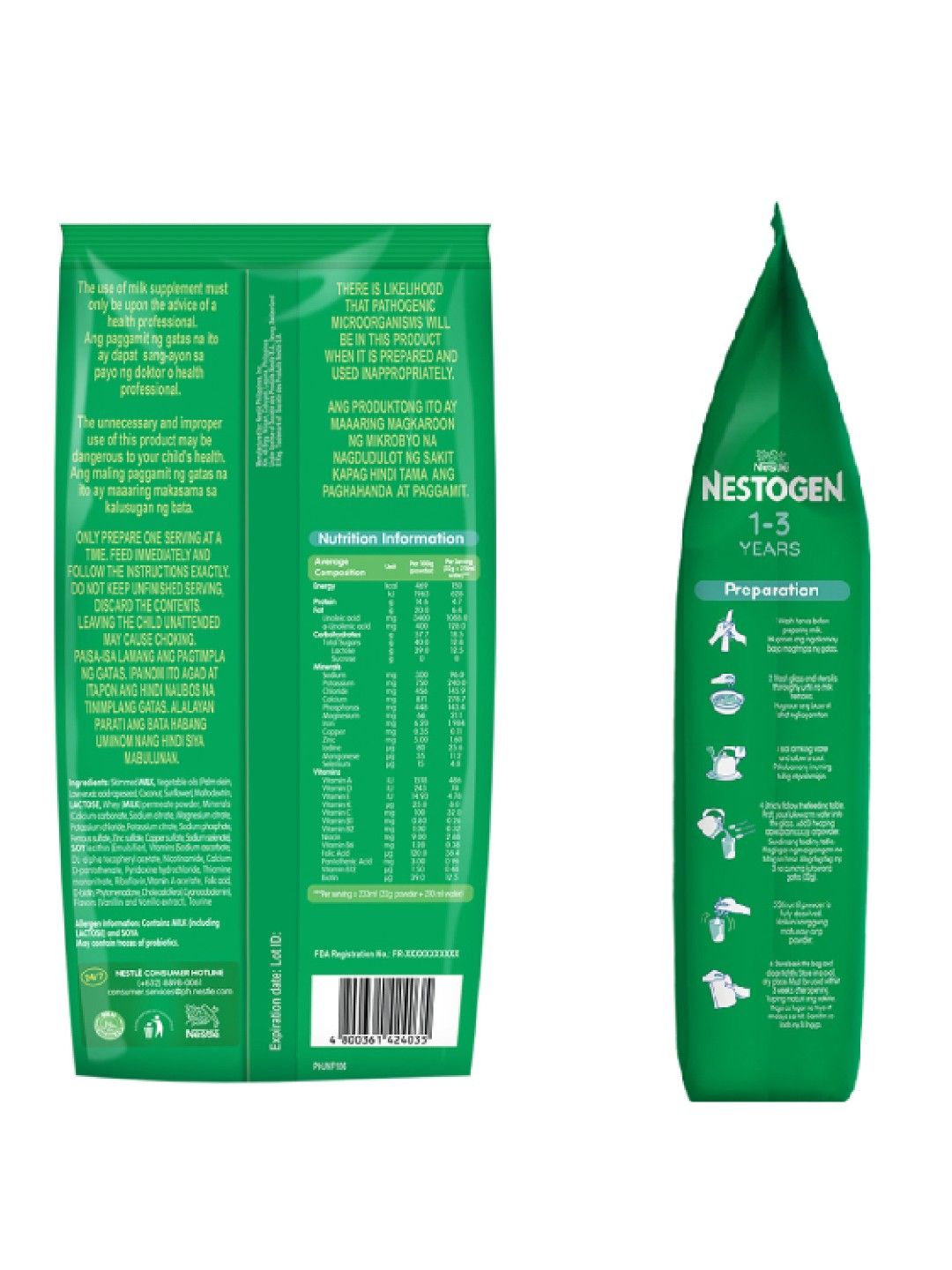 Nestogen NESTOGEN® 3 Milk Supplement for Children 1-3 Years Old (1.3kg) (No Color- Image 4)