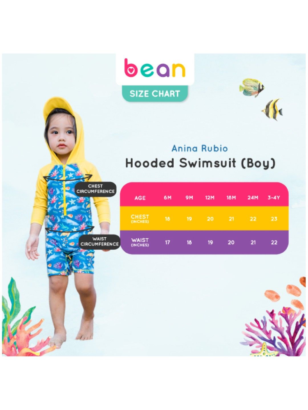 bean fashion Anina Rubio Panglao Baby Boy Hooded Swimsuit (Multicolor- Image 4)