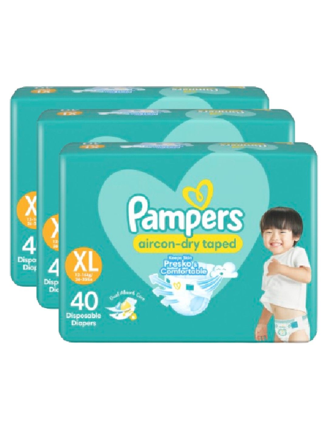 Pampers Baby Dry Taped XL 40s x 3 packs (120 pcs) - Subscription (No Color- Image 2)