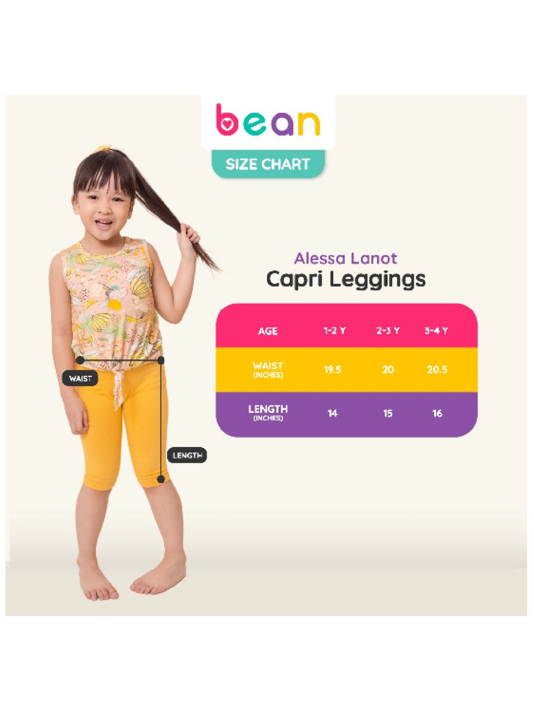 bean fashion Alessa Lanot Playwear Pakwan Fun Sleeveless with Plain Capri Leggings (Multicolor- Image 4)