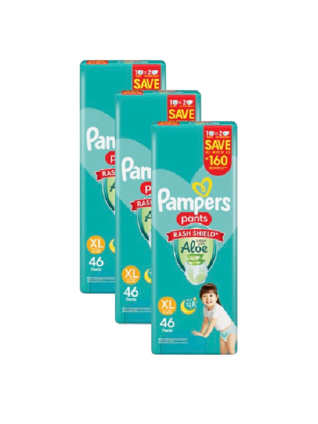 Pampers Baby Dry Pants XL 46s x 3 packs (138 pcs) (No Color- Image 2)