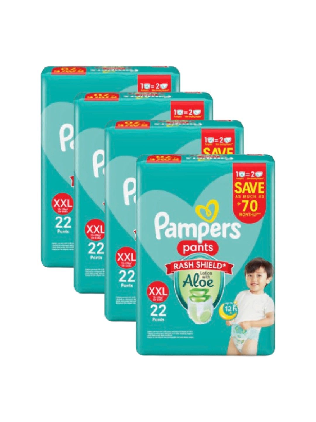 Pampers Baby Dry Pants XXL 22s x 4 packs (88 pcs) (No Color- Image 2)