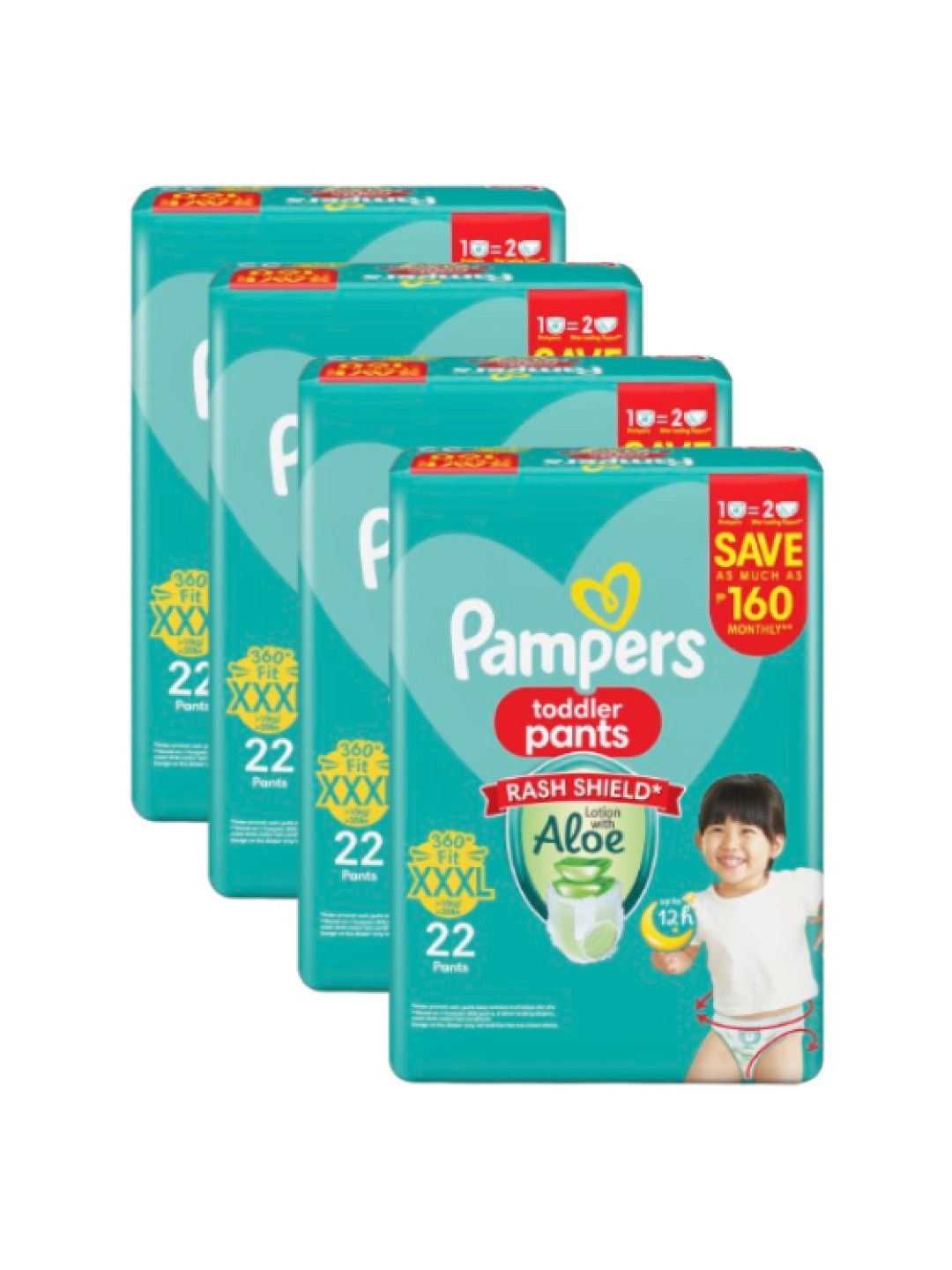Pampers Baby Dry Pants XXXL 22s x 4 packs (88 pcs) (No Color- Image 2)