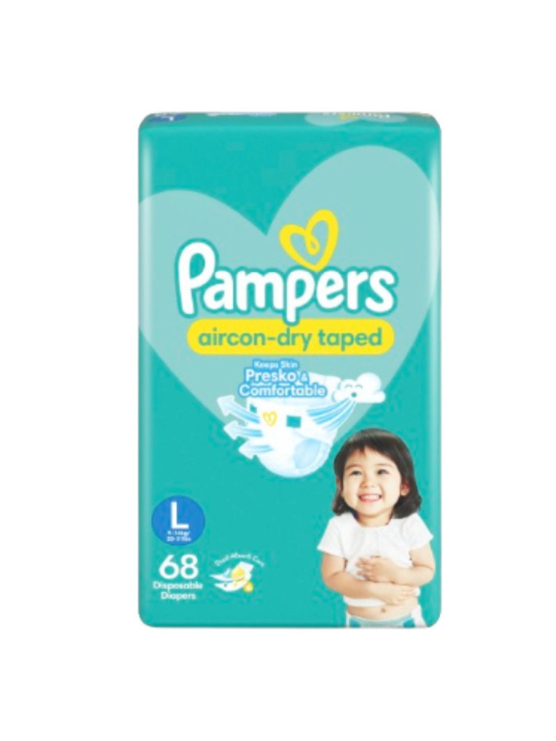 Pampers Baby Dry Taped Large 68s x 1 pack (68 pcs) (No Color- Image 2)