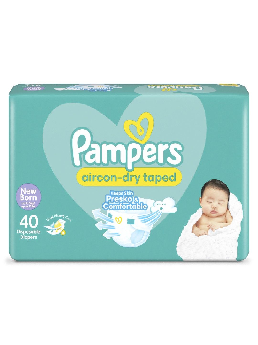 Pampers Baby Dry Taped Newborn 40s x 1 pack (40 pcs) (No Color- Image 2)