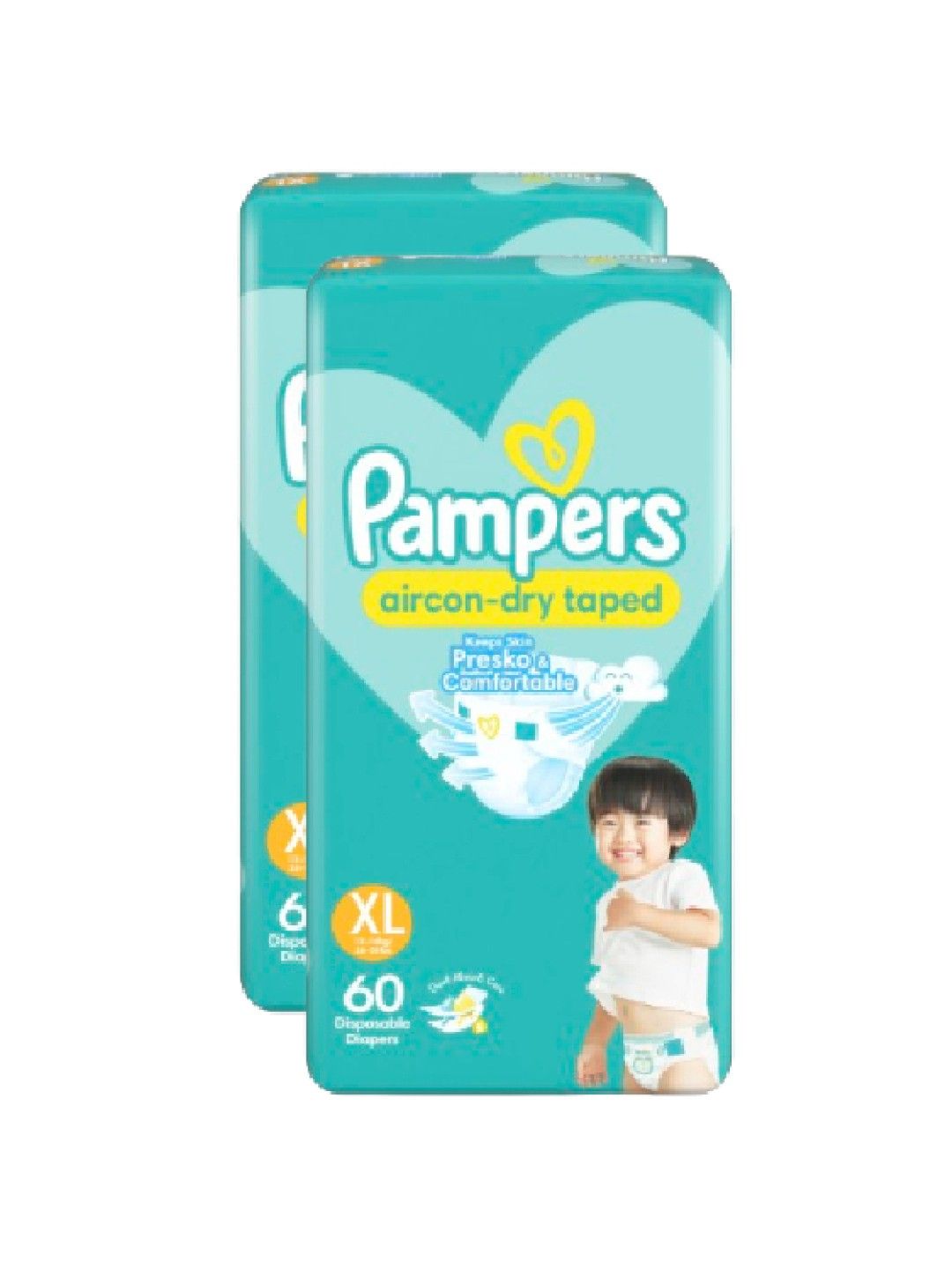 Pampers Baby Dry Taped XL 60s x 2 packs (120 pcs) (No Color- Image 2)