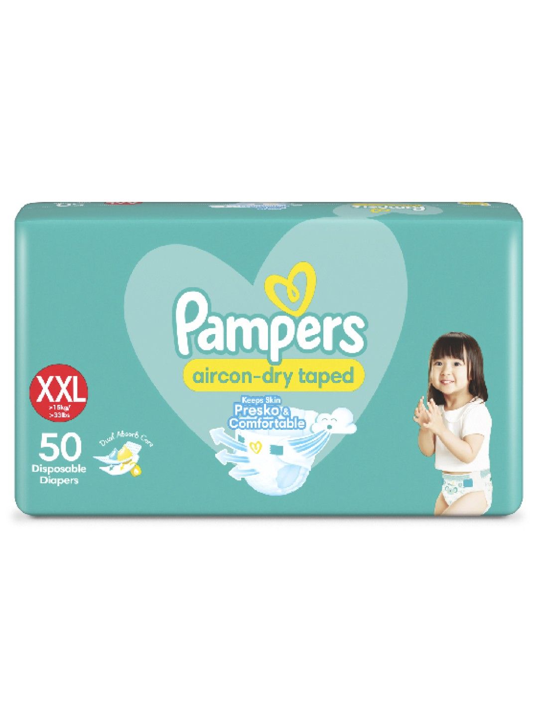 Pampers Baby Dry Taped XXL 50s x 1 pack (50 pcs) (No Color- Image 2)