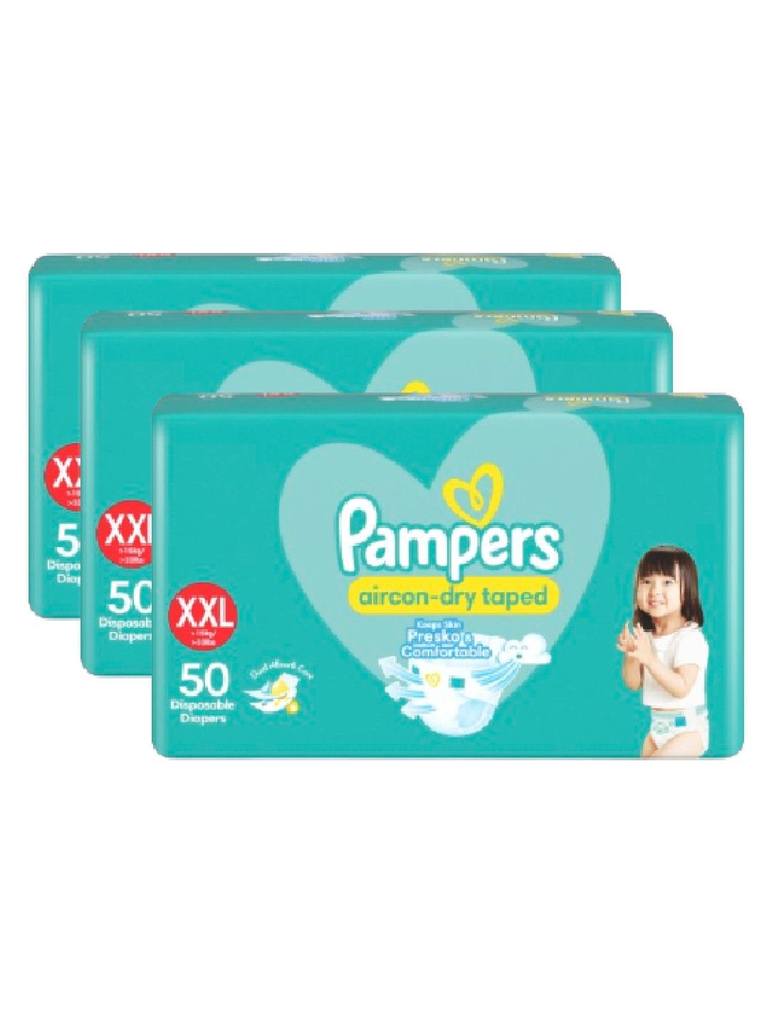 Pampers Baby Dry Taped XXL 50s x 3 packs (150 pcs) (No Color- Image 2)