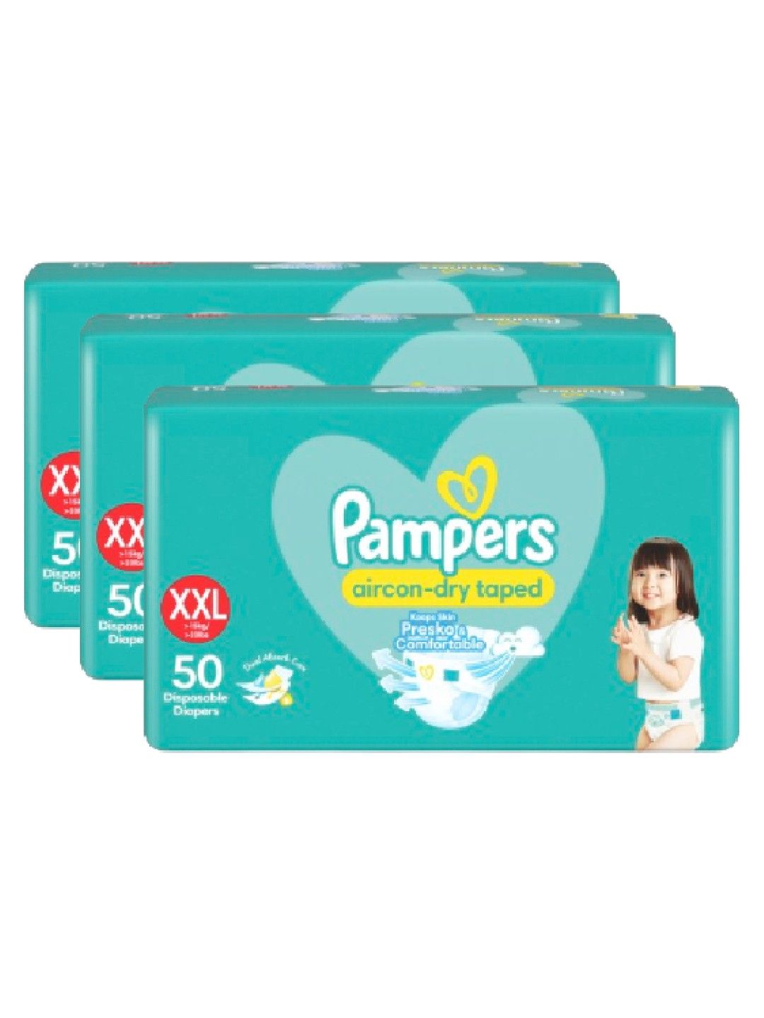 Pampers Baby Dry Taped XXL Bundle (3 x 50pcs)- Subscription (No Color- Image 2)