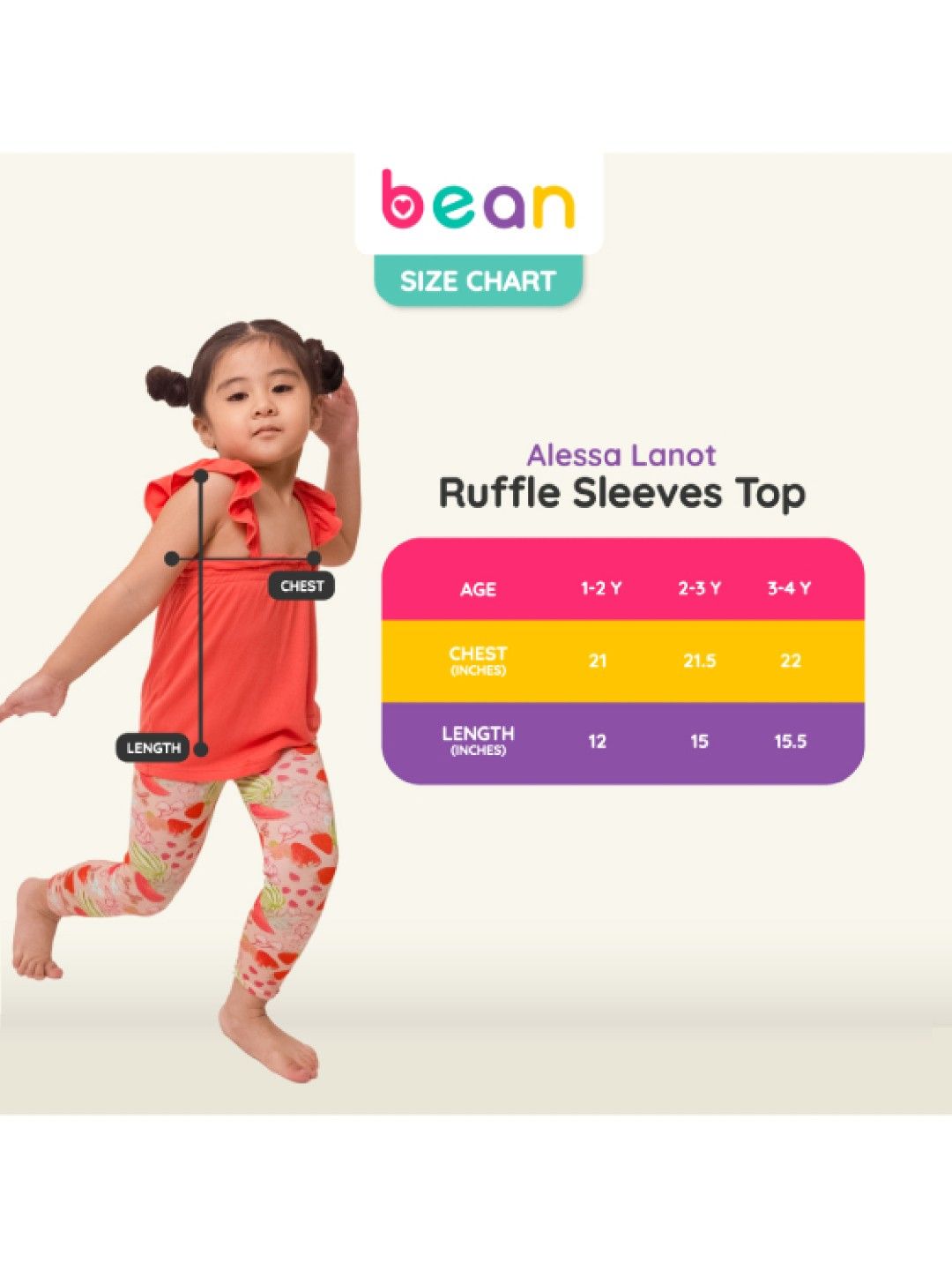 bean fashion Alessa Lanot Playwear Saging Swirl Ruffled Sleeveless with Printed Leggings (Multicolor- Image 4)