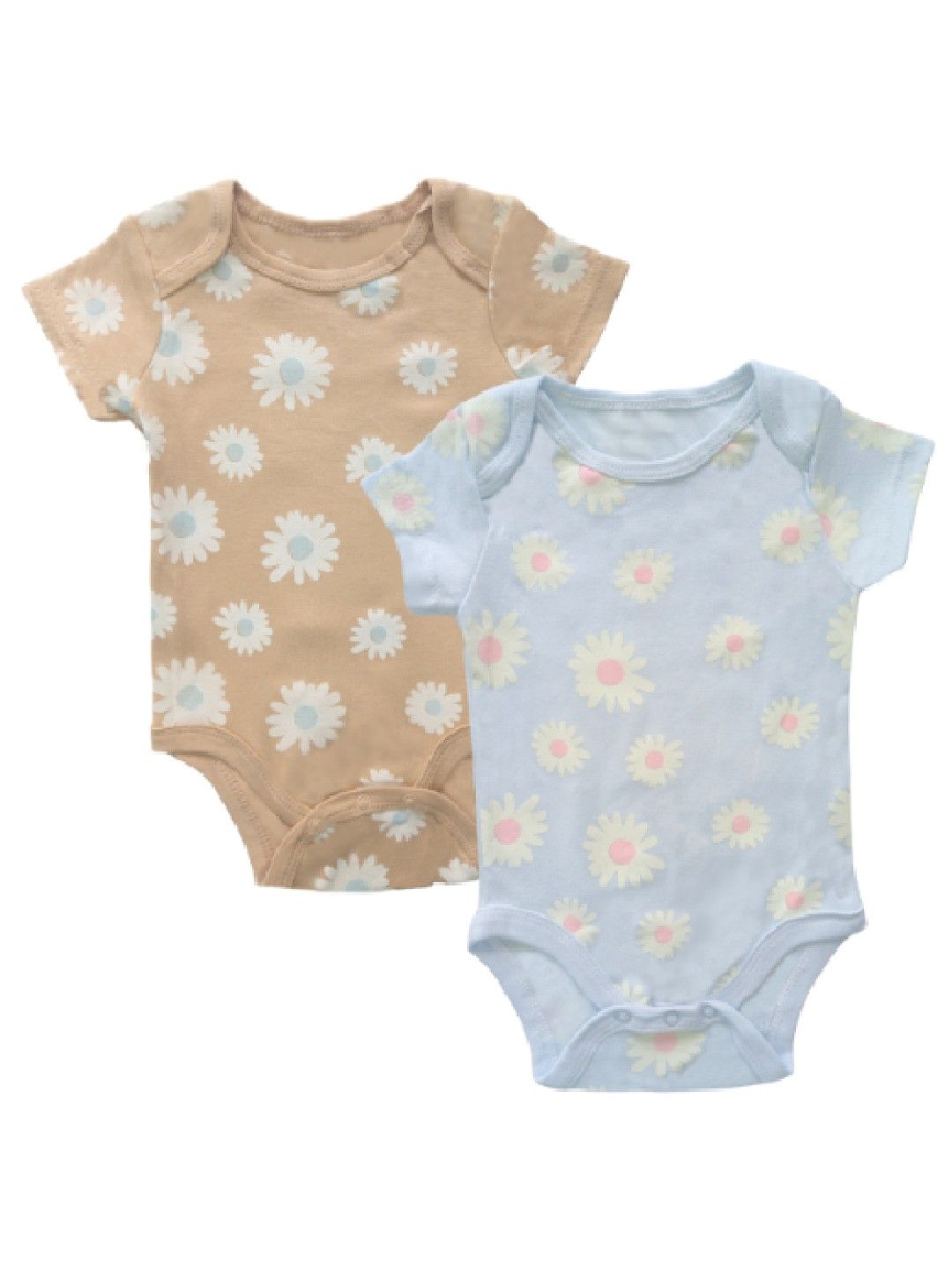 Cottonkind Love Daisies Short Sleeves Onesies Set of 3 (No Color- Image 3)