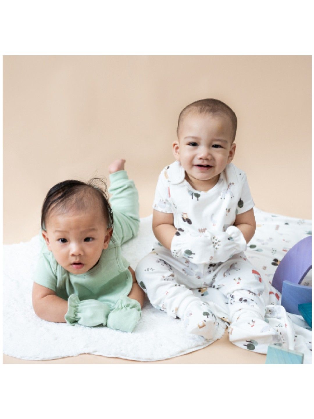 bean fashion 2 pcs Newborn Baby Pajama Bundle Farm (Farm- Image 2)