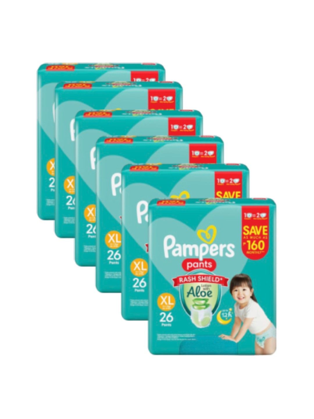 Pampers Baby Dry Pants XL 26s x 6 packs (156 pcs) (No Color- Image 2)