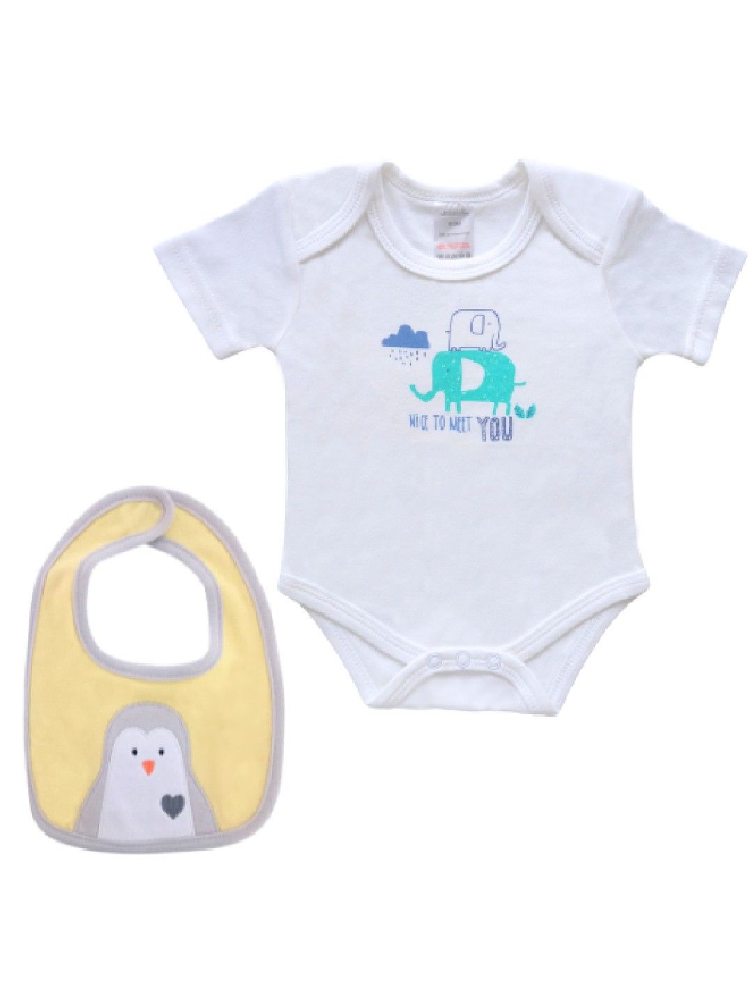 Cottonkind Penguin Short Sleeves Onesies Set of 4 (No Color- Image 3)