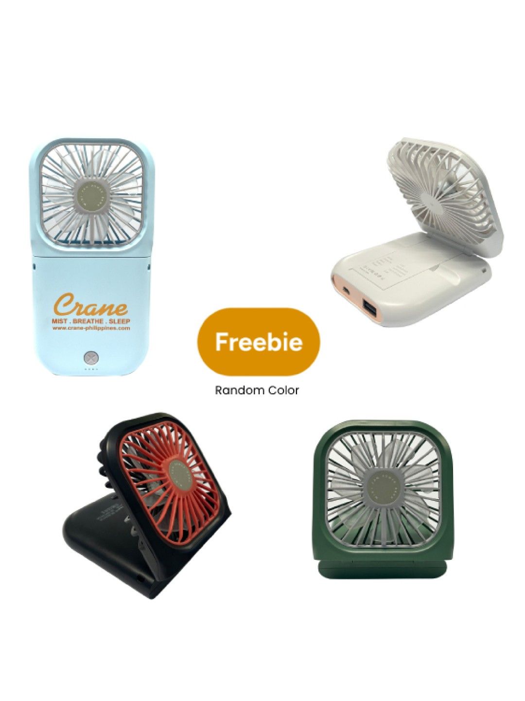 Crane 2-in-1 Air Purifier Bladeless Fan w/ FREE Handheld Mini Fan (No Color- Image 2)