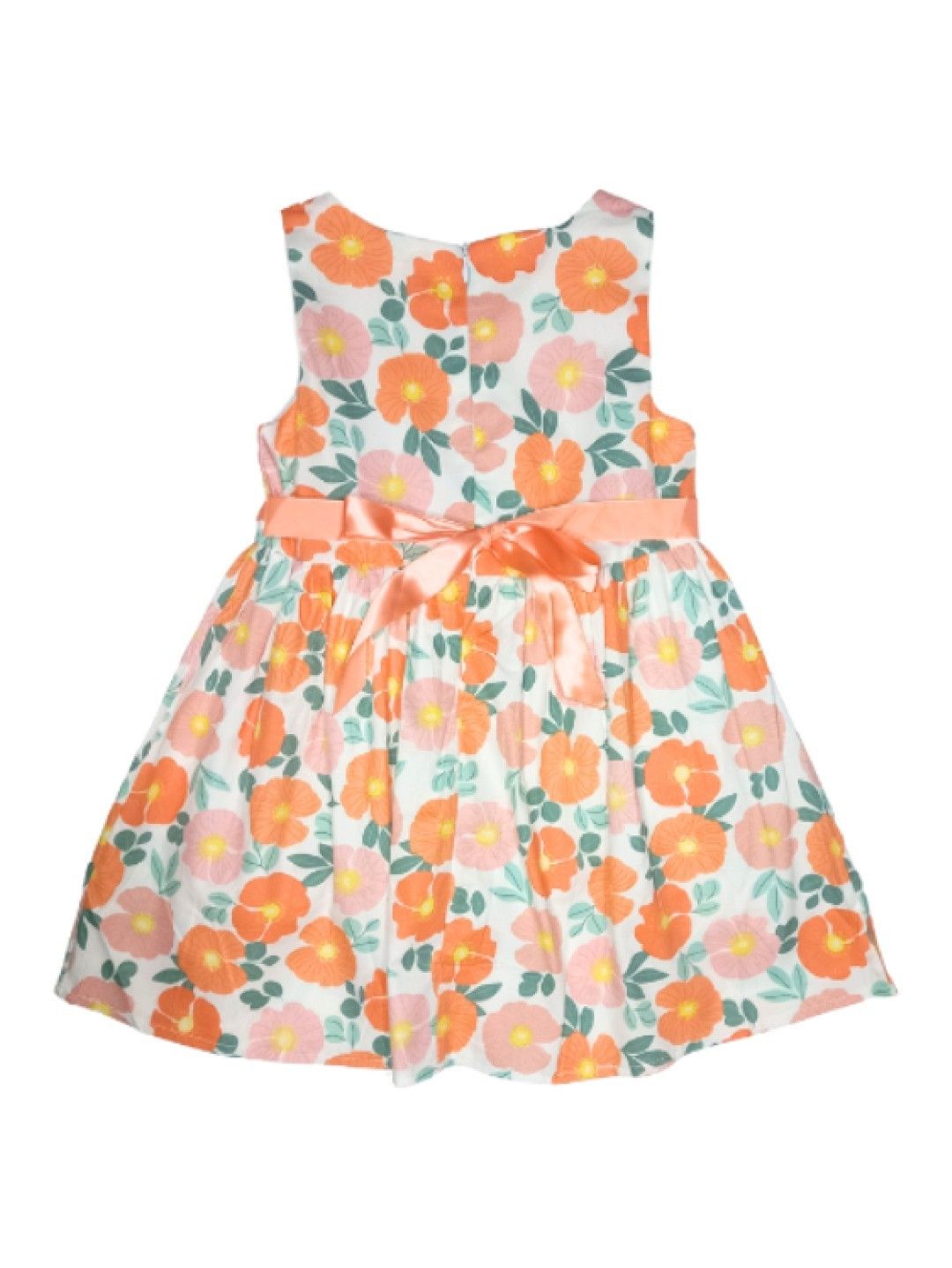 Cottonkind Sleeveless Anemone Dress (Orange- Image 2)