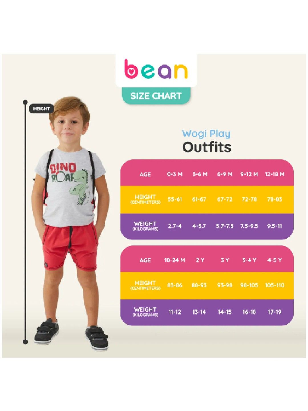 bean fashion Wogi Play 3-Piece Onesie and Pants Beach Day (No Color- Image 4)