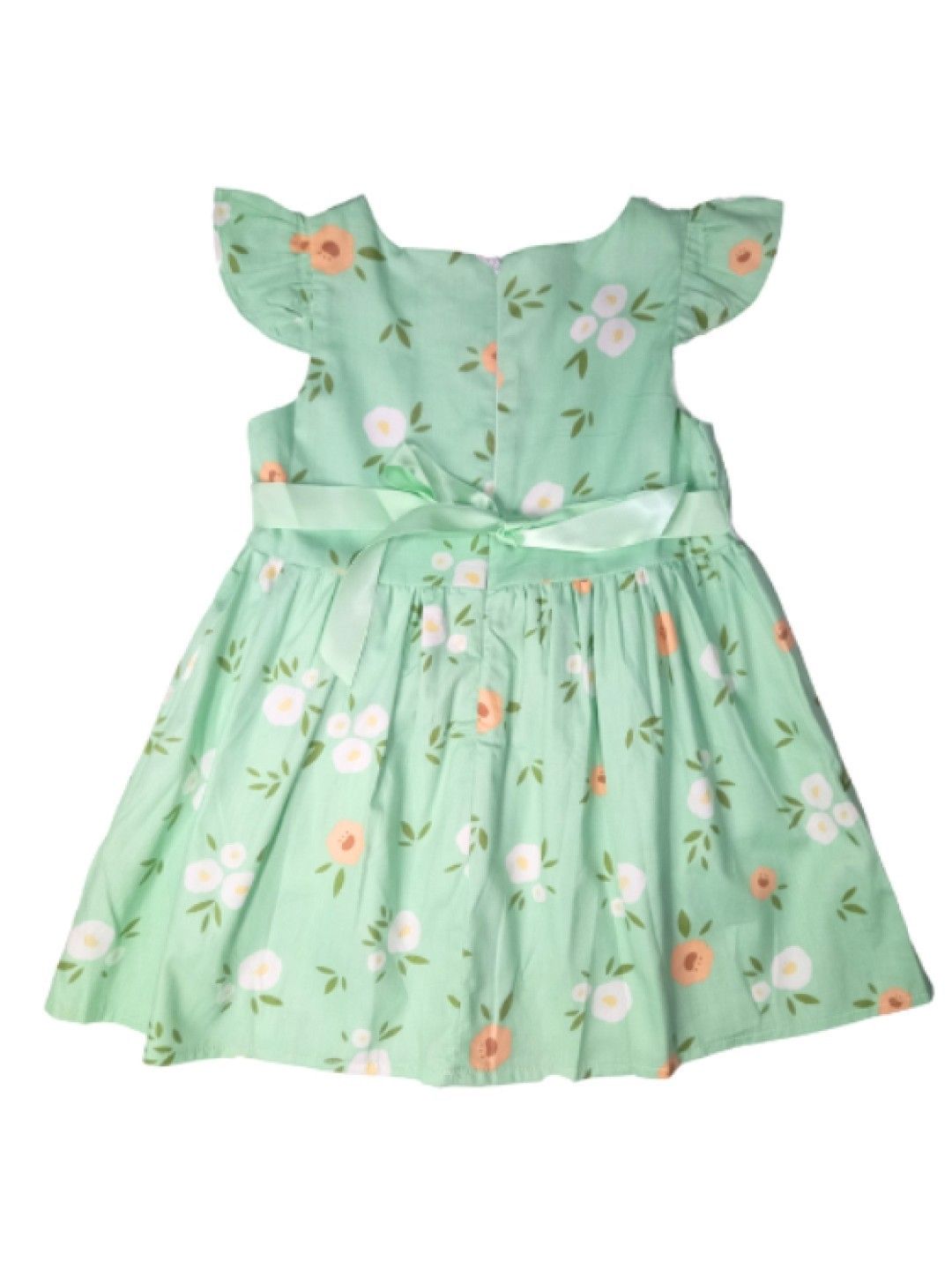 Cottonkind Cap Sleeve Poppy Dress (Green- Image 2)