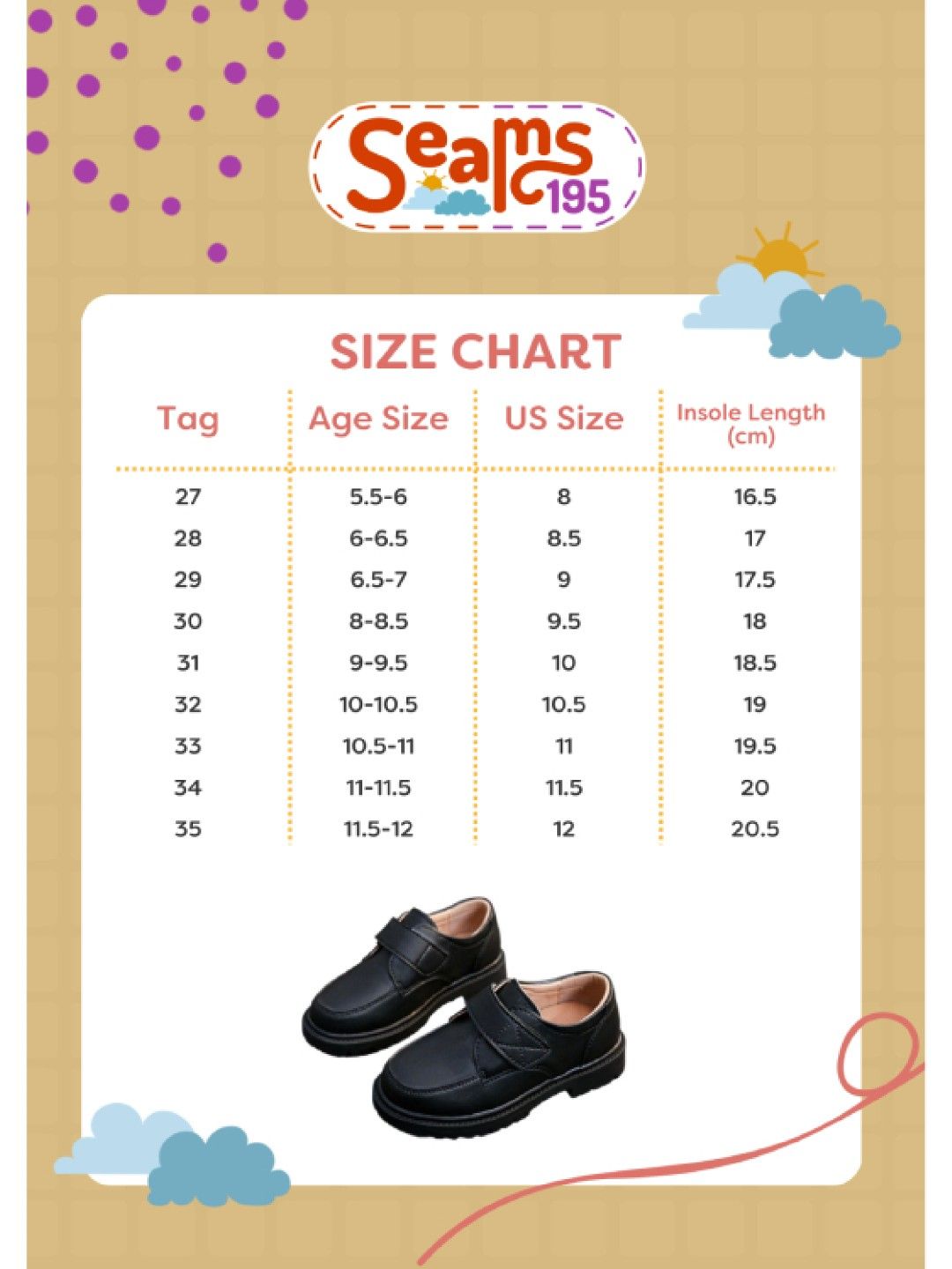 Seams 195 Lucas School Shoes (Black- Image 4)