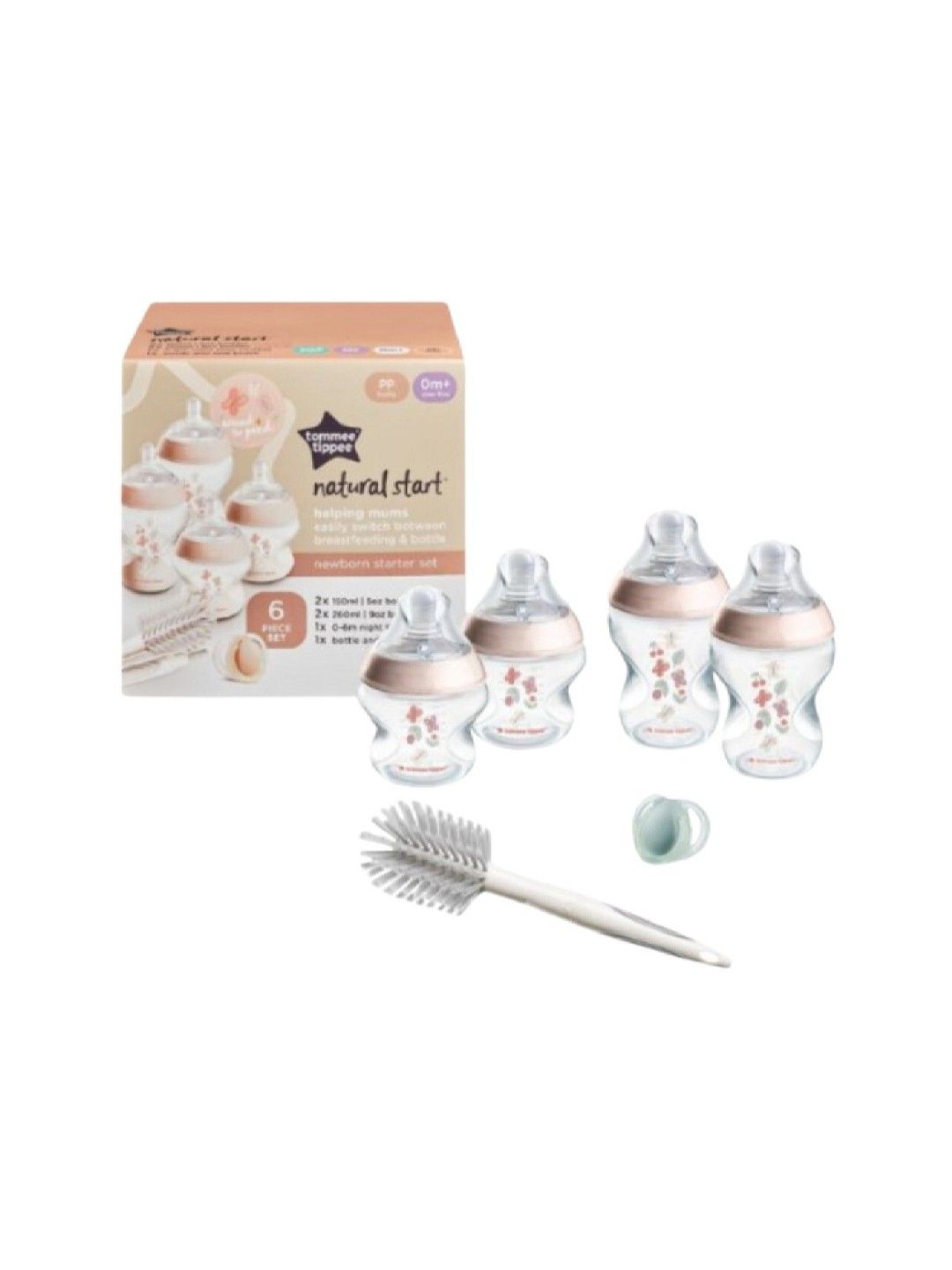 Tommee Tippee Closer to Nature Newborn Baby Bottle Feeding Set (Girl) (No Color- Image 1)