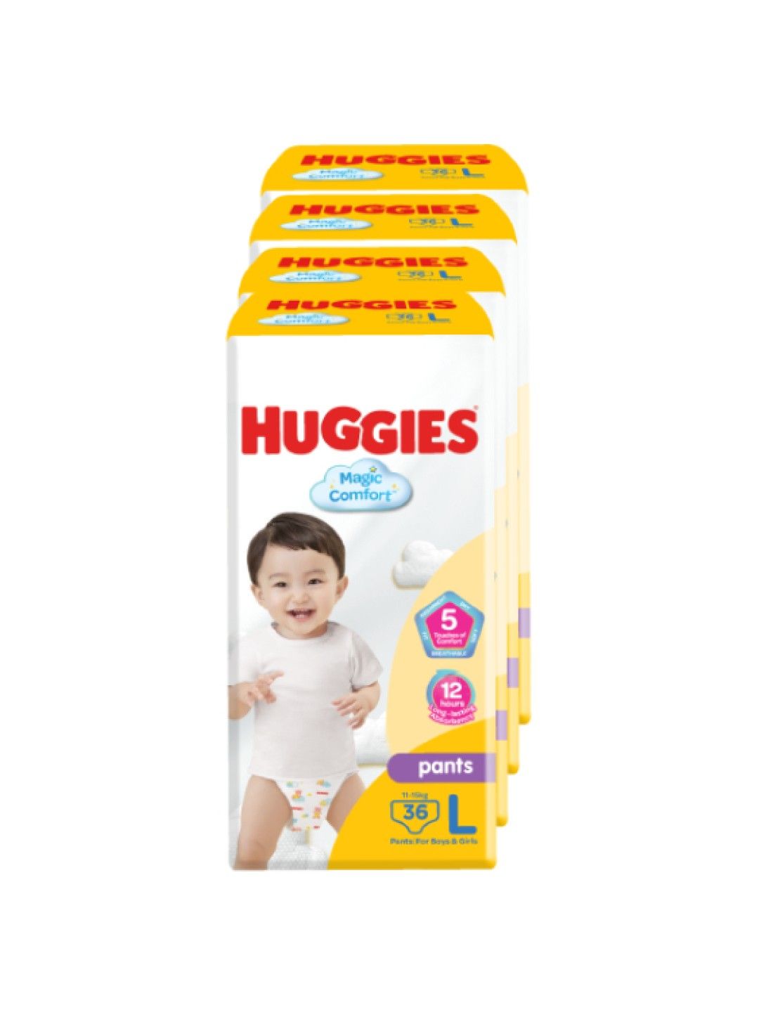 Huggies Magic Comfort Pants Large 36 pcs x 4 packs (144 pcs) (No Color- Image 2)