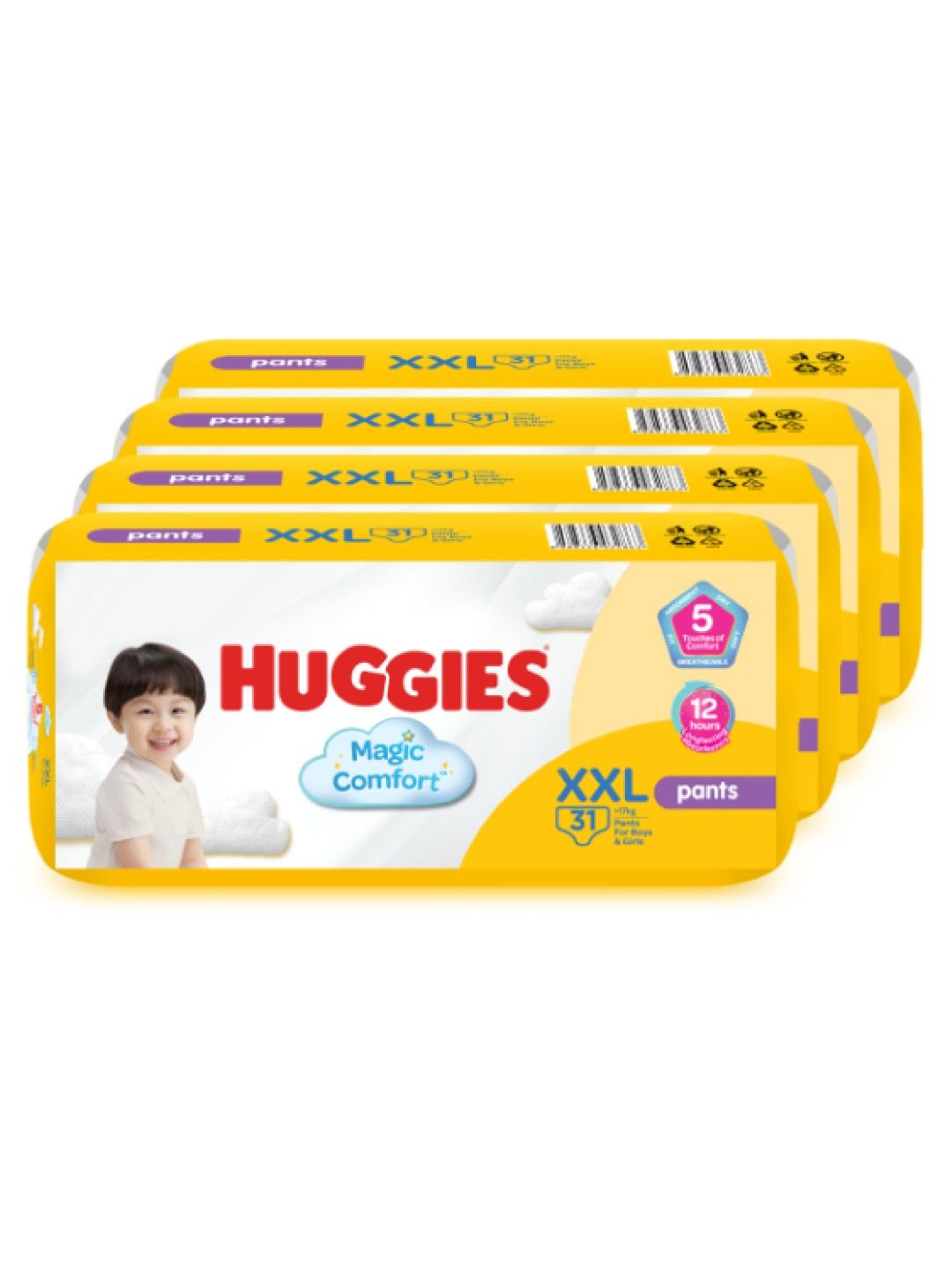 Huggies Magic Comfort Pants XXL - 31 pcs x 4 packs (124 pcs) (No Color- Image 2)