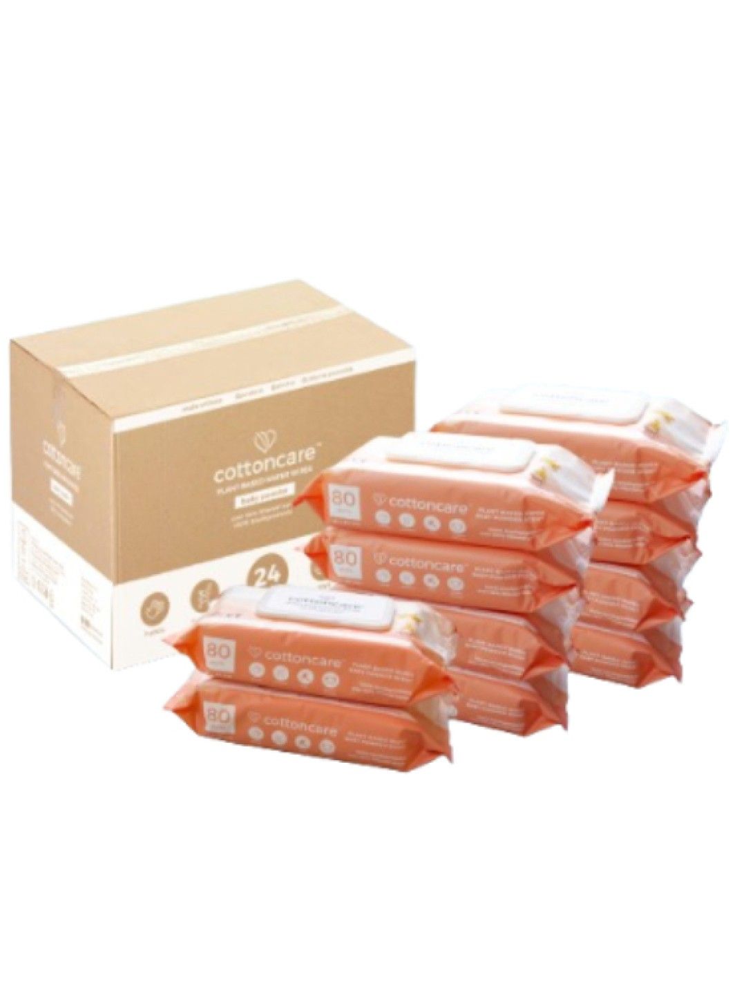 Cotton Central™ Cottoncare™ Baby Powder Scented Baby Wipes Biodegradable (1920 pcs) (No Color- Image 1)