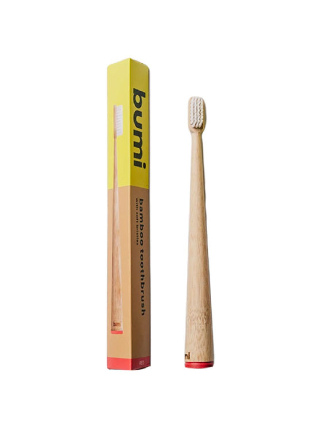 Bumi Bamboo Toothbrush (Red- Image 1)