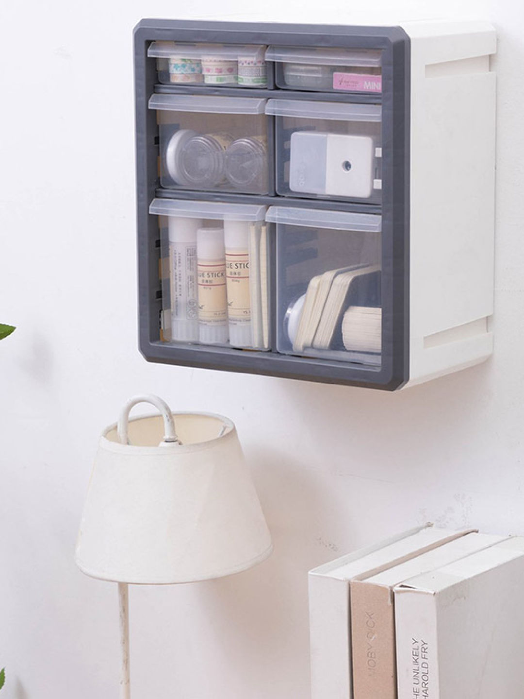 Qubit Hexa Cube Storage Box (Gray Frame + White Body- Image 2)