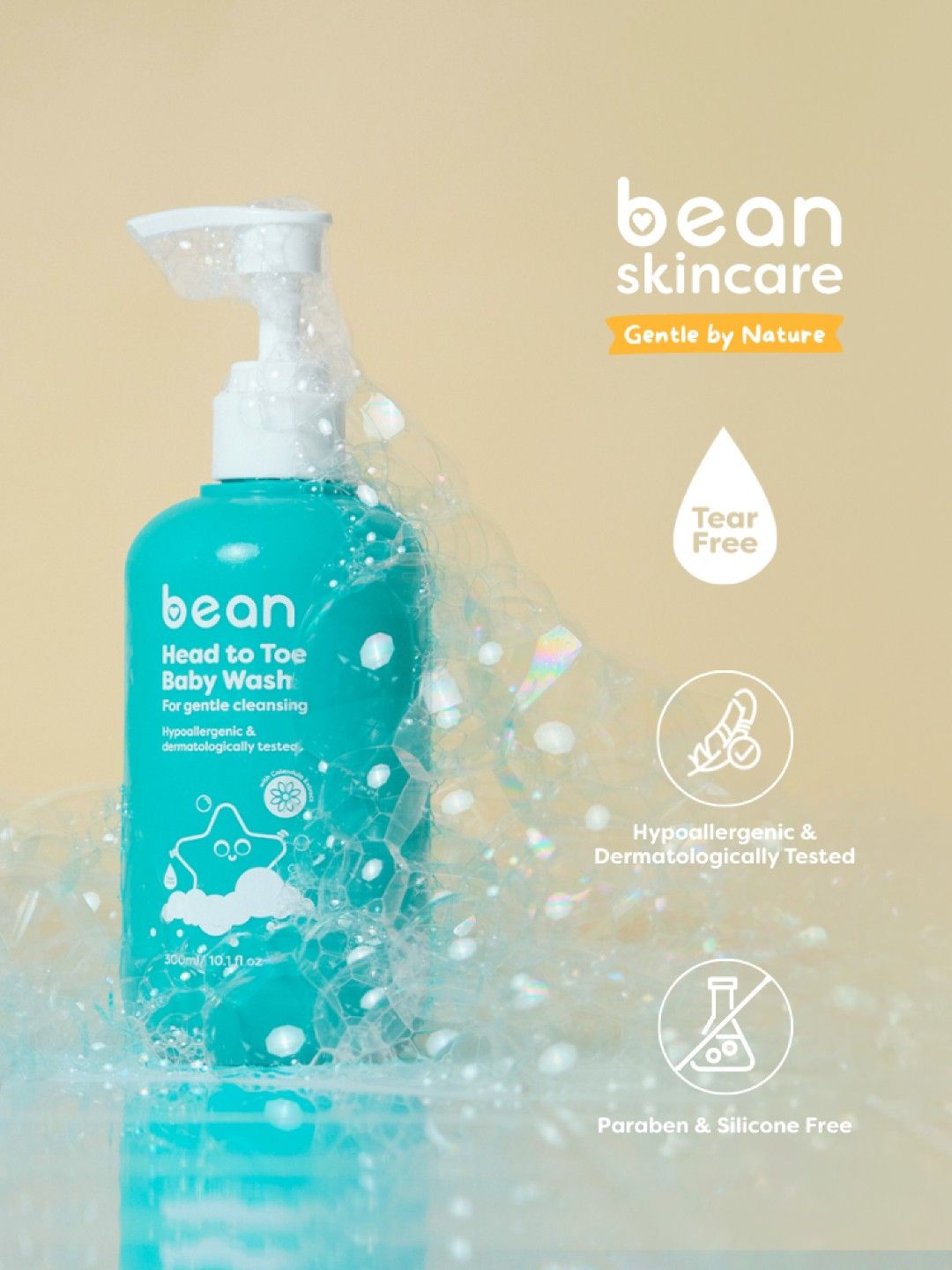 bean Head to Toe Baby Wash (300ml) (No Color- Image 2)