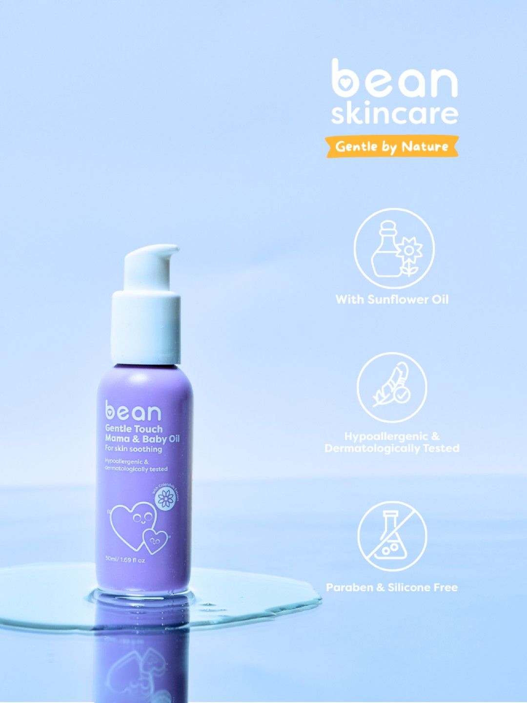 bean Gentle Touch Mama & Baby Oil (50ml) (No Color- Image 2)