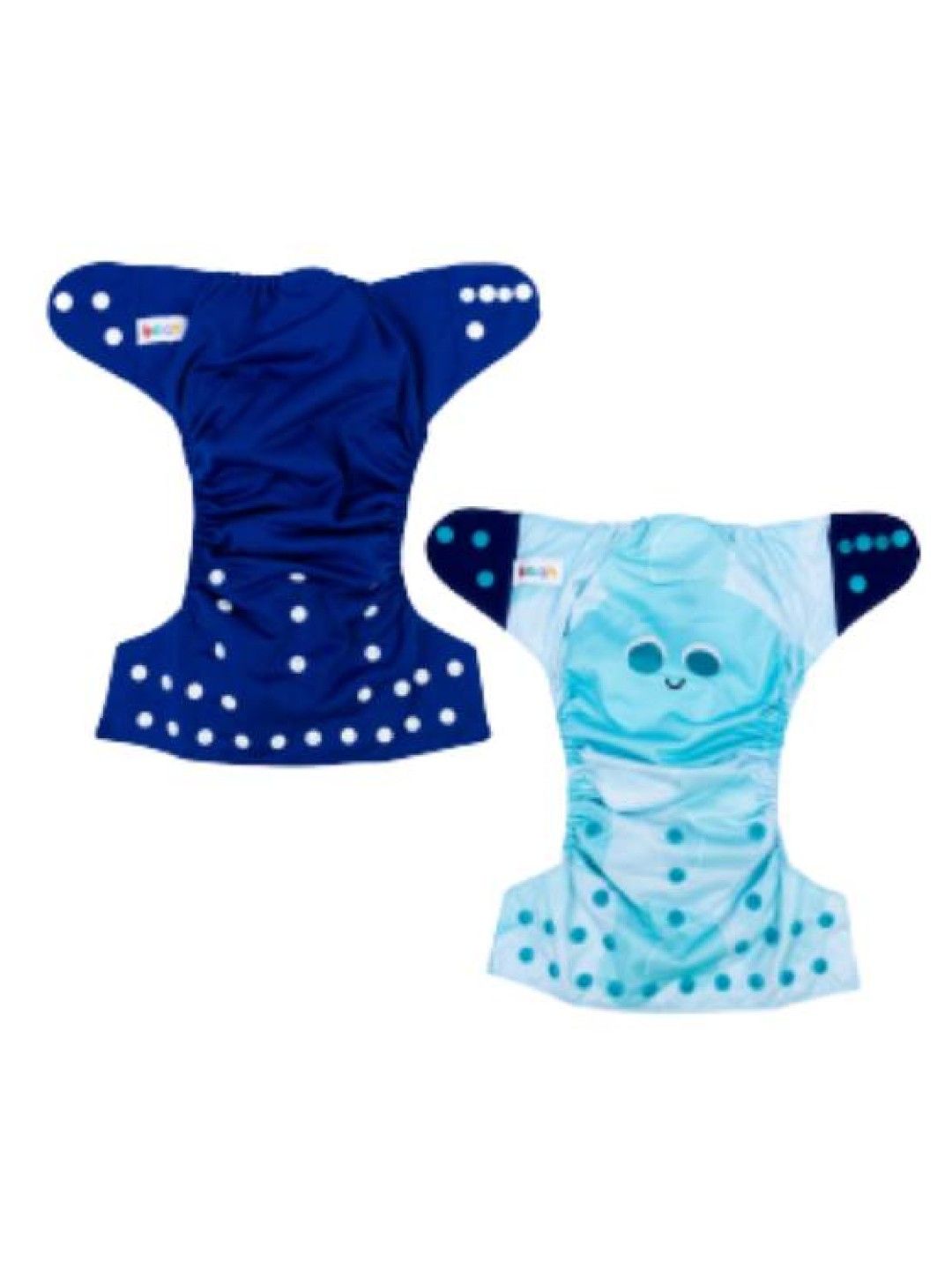 bean fashion Snappies Royal Blue Buddies Cloth Diaper Set of 2 (No Color- Image 2)