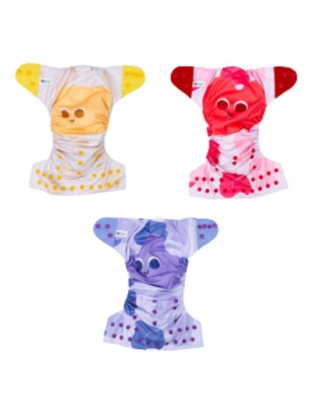 bean fashion Snappies Little Beans Girly Cloth Diaper Set of 3 (No Color- Image 2)