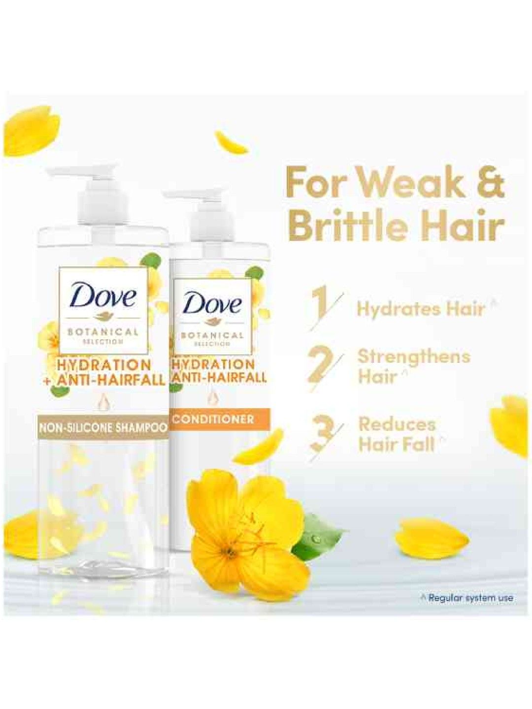 Dove Botanical Anti Hair Fall Shampoo Silicone Free Primrose 450ml (Bundle of 2) (No Color- Image 4)