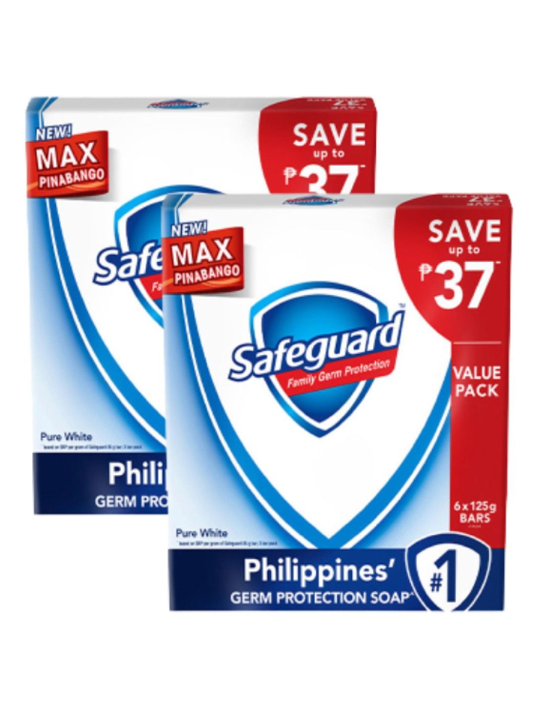 Safeguard Bar Soap White 2-Pack (6 x 125g)