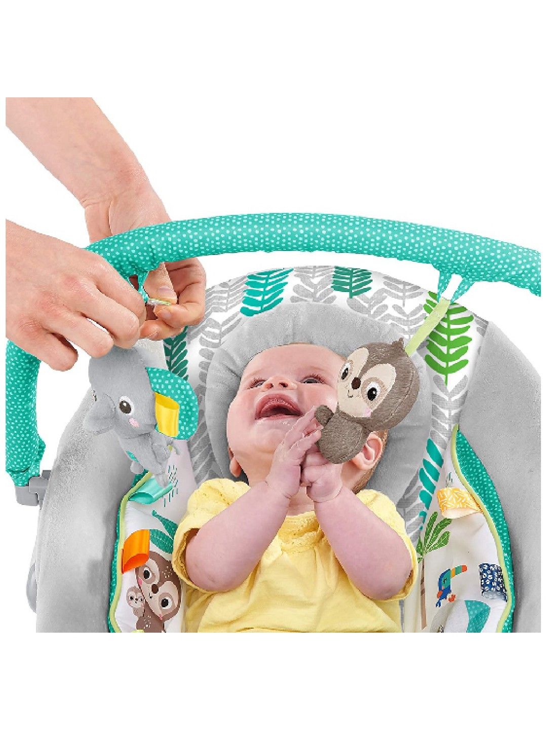 Bright Starts Cradling Bouncer - Jungle Vines (No Color- Image 3)