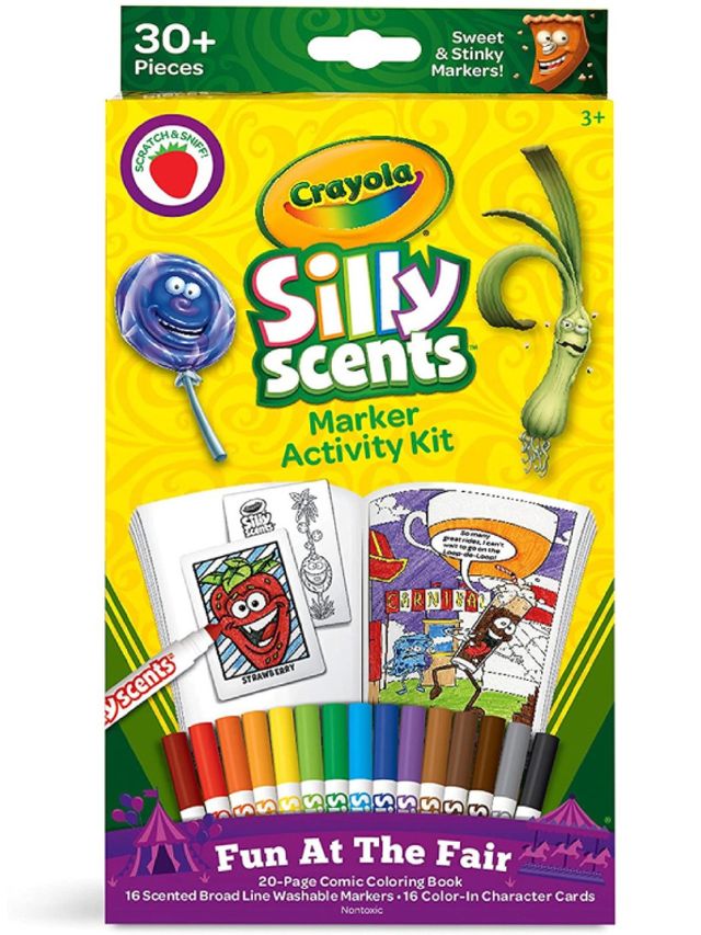 Crayola Silly Scents Stinky and Sweet Marker Activity Kits: What's Inside  the Box