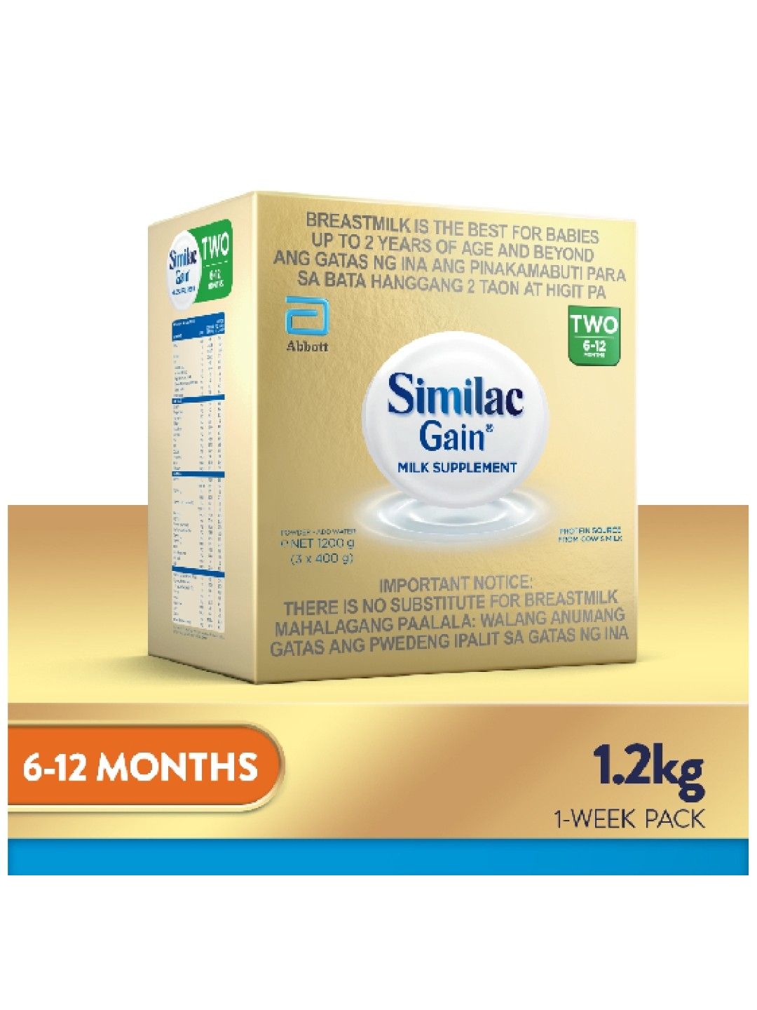 Similac Similac Gain with 5-HMO and PRODI-G 1.2KG (6-12 months)