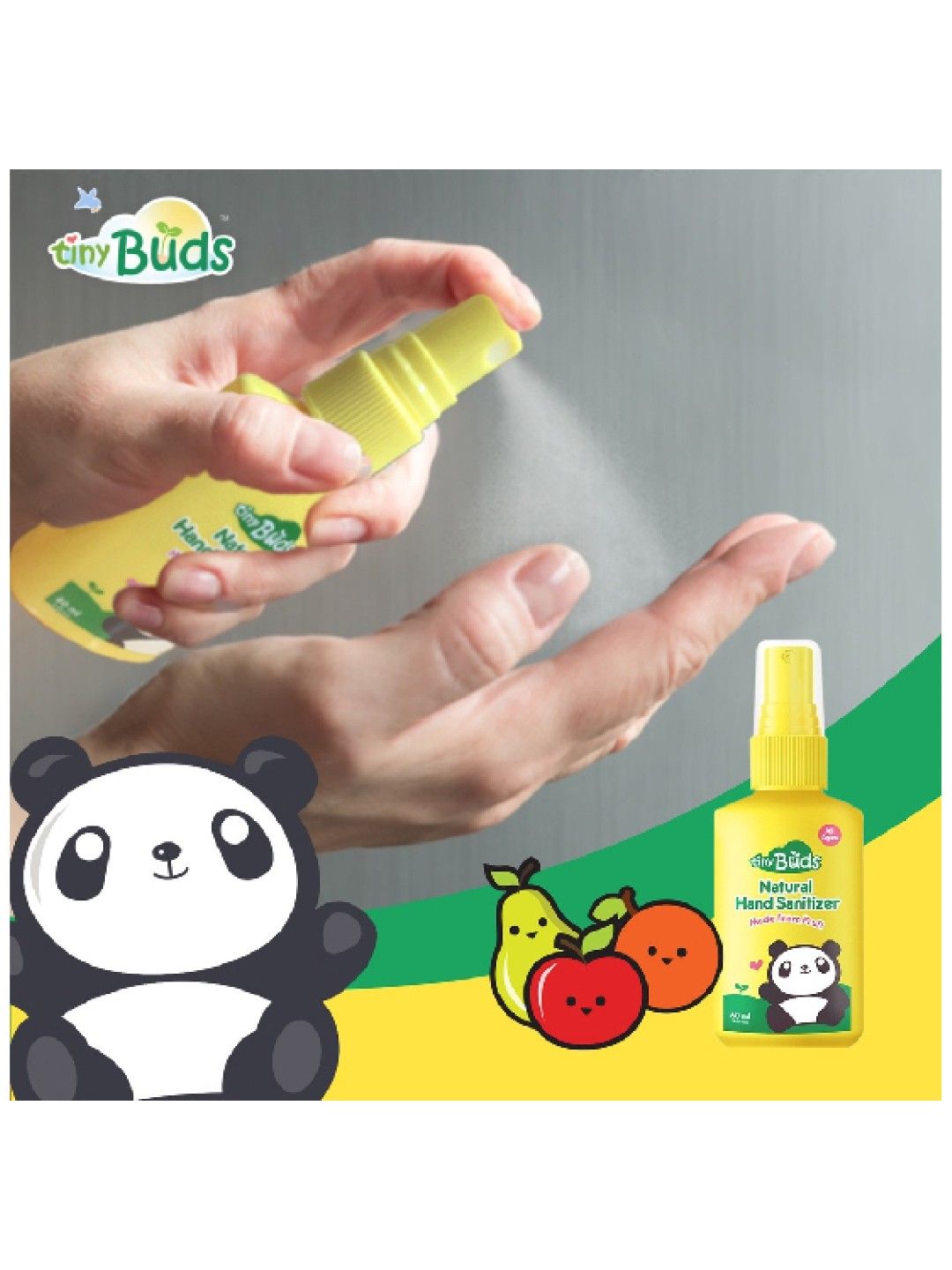 Tiny Buds Natural Hand Sanitizer - Fruit (60ml) (No Color- Image 2)