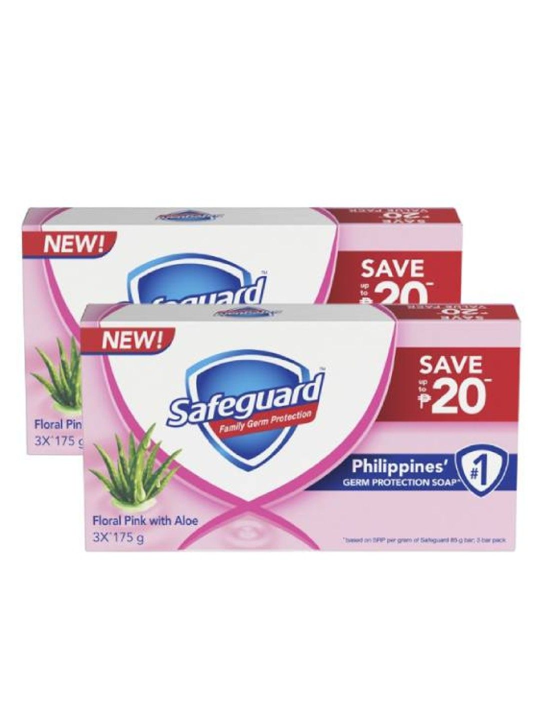 Safeguard Bar Soap Pink 2-Pack (3 x 175g) (No Color- Image 2)