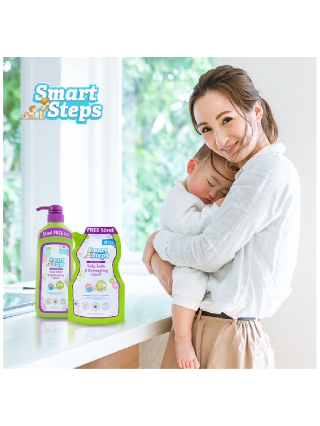 Smart Steps Baby Bottle and Dishwashing Liquid 400mL Refill (No Color- Image 4)