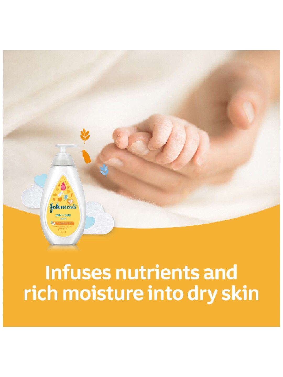 Johnson's Milk+Oats™ Baby Bath (1000ml) (No Color- Image 3)