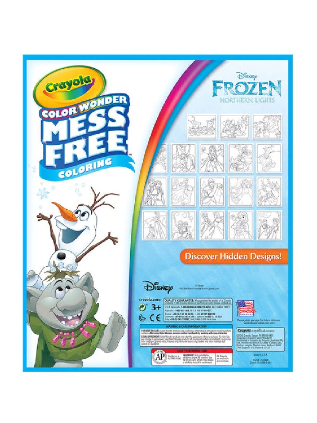 Crayola Color Wonder Mess Free Coloring Pad & Markers - Frozen (No Color- Image 3)