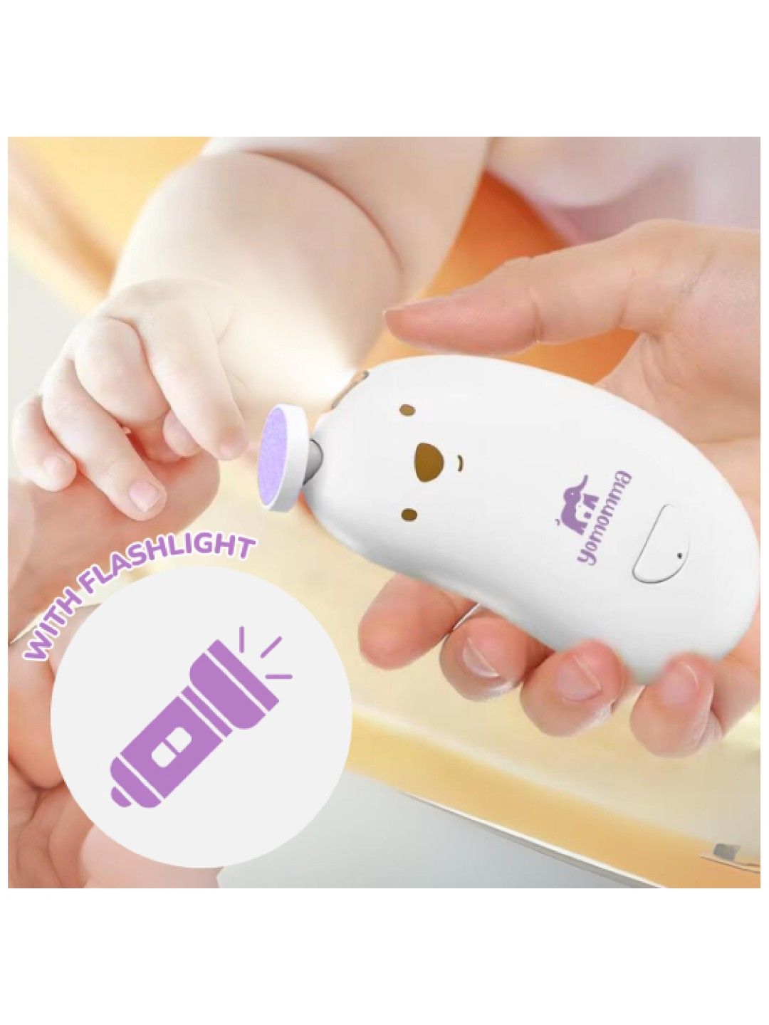 Yomomma Baby Electric Nail file w/ Light (No Color- Image 3)