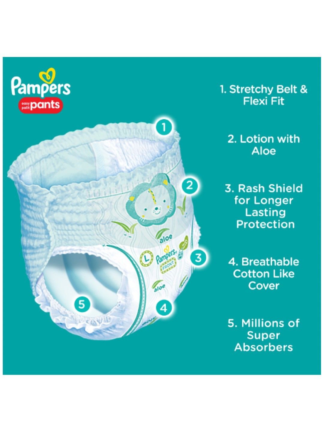 Pampers Baby Dry Pants XL 46s x 1 pack (46 pcs) (No Color- Image 4)