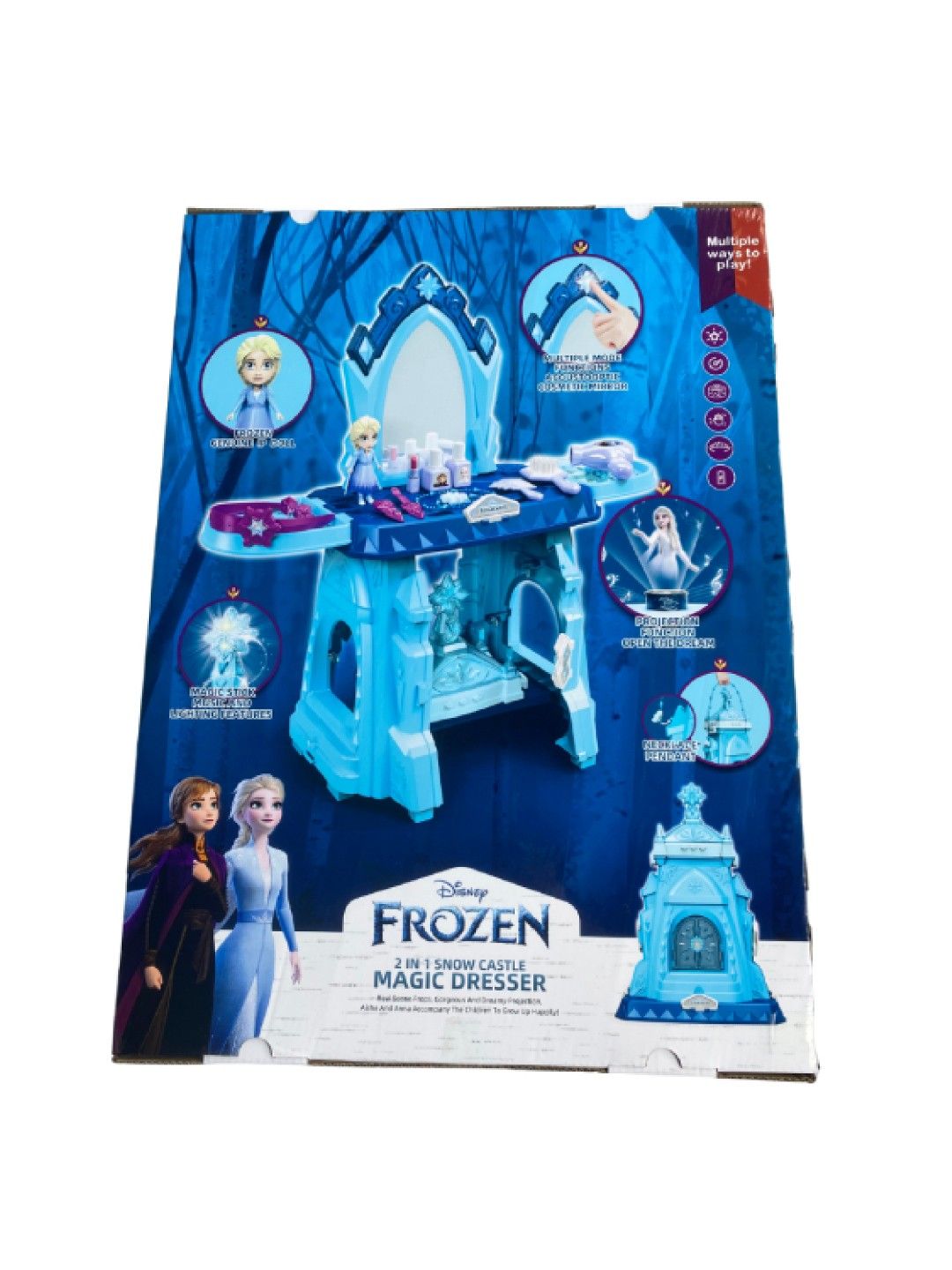 Disney Frozen 2 in 1 Snow Castle Magic Dresser Vanity Mini Figure and Lights & Sounds (No Color- Image 4)