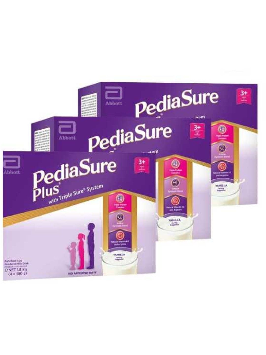 Pediasure Plus Pediasure Plus Vanilla For Kids Above 3 Years Old Bundle of 3 (1.8kg)