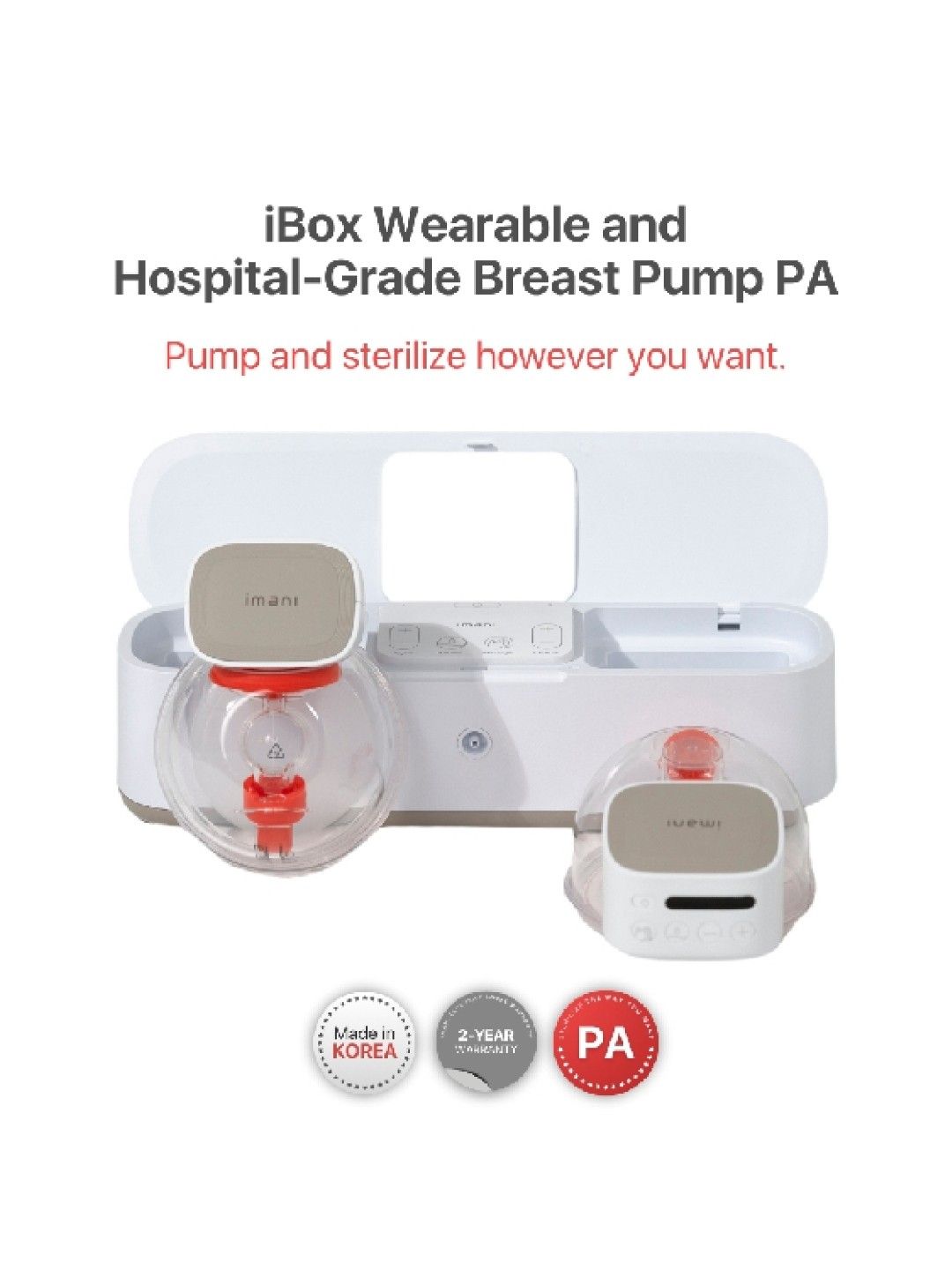 imani iBOX PA Wearable and Hospital-Grade Breast Pump (No Color- Image 2)